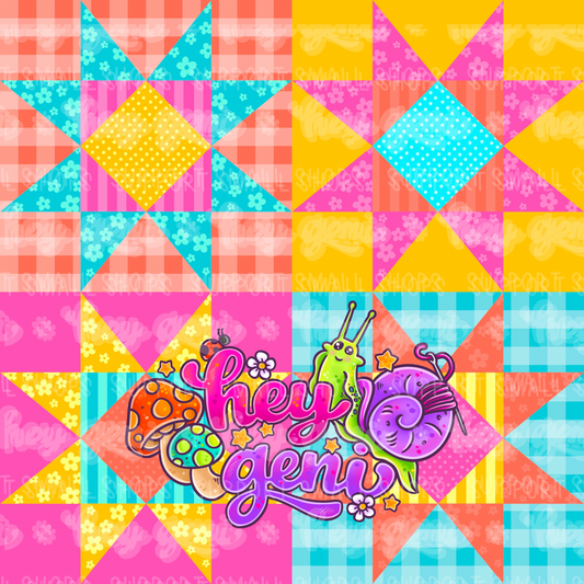 ORANGE/PINK QUILTING