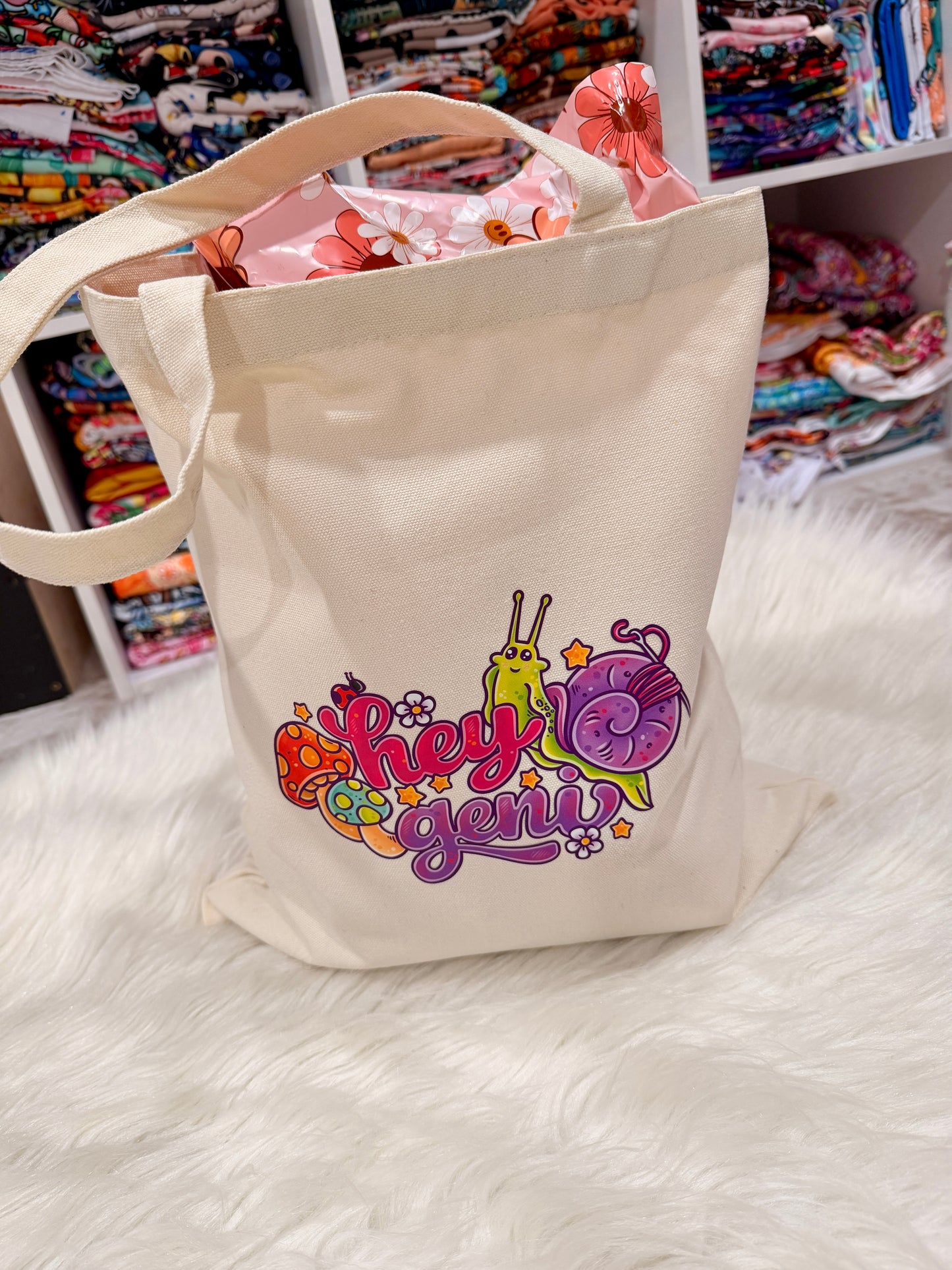 HEY GENI CANVAS TOTES