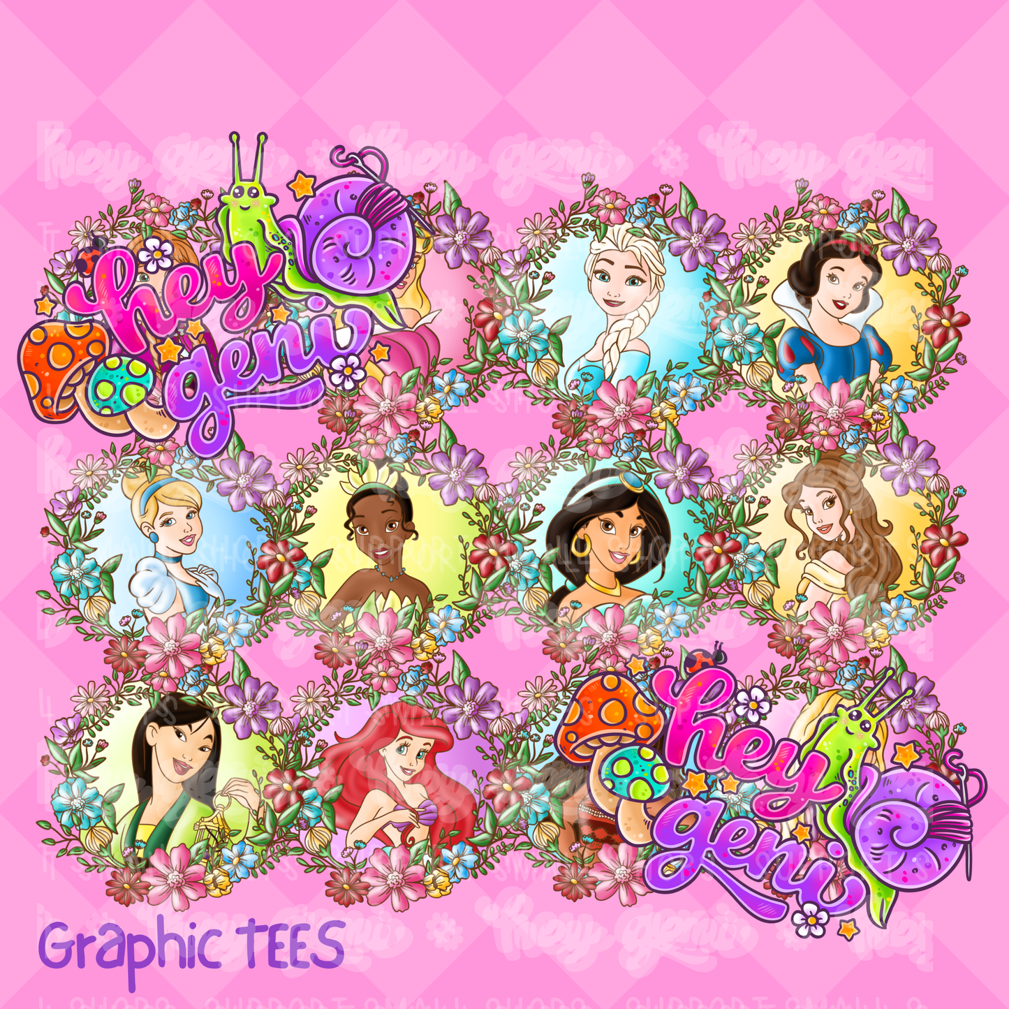PRINCESSES & SIDEKICKS KIDS GRAPHIC TEES